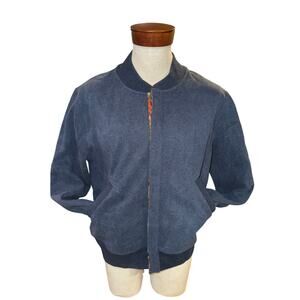 Pendleton Men’s Blue Bomber Jacket Plaid Lined Button Front Size Medium